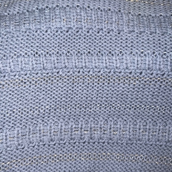 Wrangler Asymetrical Blue Gold shimmer Sweater Size M NWT - Picture 5 of 7